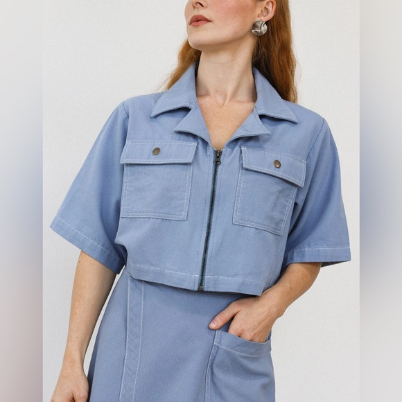 Noble Utility Shirt Pebble Blue / M - Picture 1 of 5